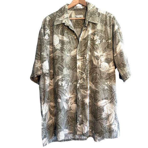 Pierre Cardin Hawaiian Button Down XL Top - Picture 1 of 4
